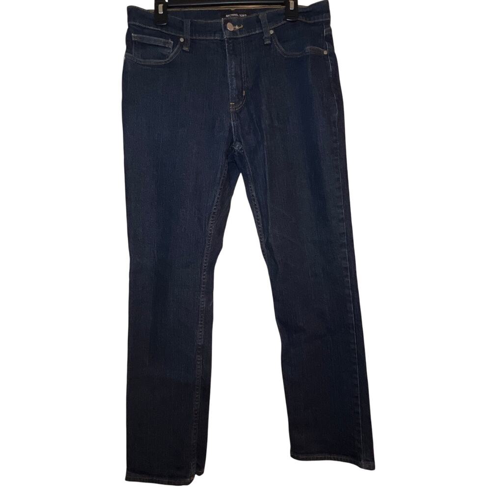Michael Kors Men’s Grant Classic Fit Jeans 32x30 Dark Wash Blue Denim.